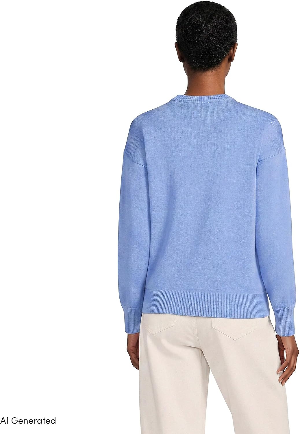 image:imageLands End Womens Drifter Jersey Crewneck SweaterClear Blue Sky