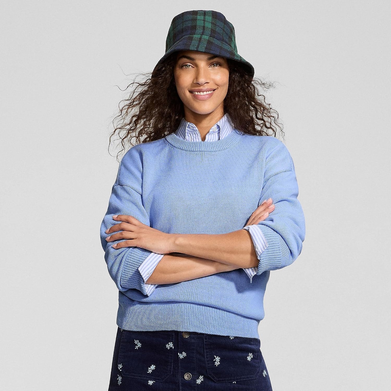 image:imageLands End Womens Drifter Jersey Crewneck SweaterClear Blue Sky