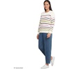 Lands’ End Women’s Drifter Jersey Crewneck Sweater(Fresh Ivory Multi Stripe)