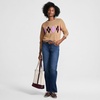Lands’ End Women’s Drifter Jersey Crewneck Sweater(Light Camel Argyle)