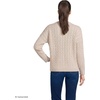 Lands’ End Women’s Drifter Jersey Crewneck Sweater(Oatmeal Sprinkle Heather)