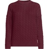 Lands’ End Women’s Drifter Jersey Crewneck Sweater(Rich Burgundy)