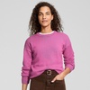 Lands’ End Women’s Drifter Jersey Crewneck Sweater(Soft Raspberry Heather)