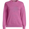 Lands’ End Women’s Drifter Jersey Crewneck Sweater(Soft Raspberry Heather)