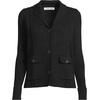 Women’s Drifter Ribbed Collared Blazer Sweater(Black)