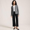 Women’s Drifter Ribbed Collared Blazer Sweater(Charcoal Heather)