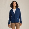Women’s Drifter Ribbed Collared Blazer Sweater(Deep Sea Navy)