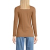 Women’s Plus Size Lightweight Jersey Skimming Long Sleeve Crew Neck T-shirt(Canyon Camel)
