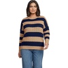 Light Camel/Navy Stripe
