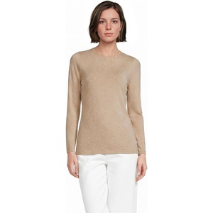 Women’s Plus Size Lightweight Jersey Skimming Long Sleeve Crew Neck T-shirt(French Pecan Heather)