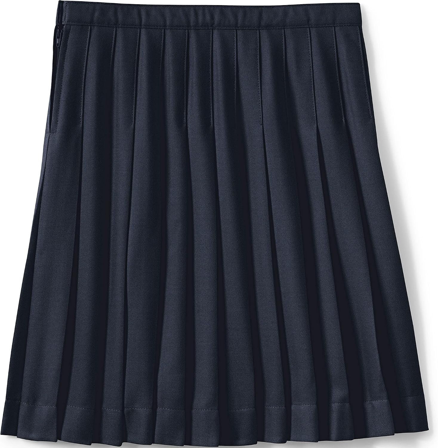 image:imageLands End School Uniform Girls Solid Pleated Skirt Below the KneeClassic Navy
