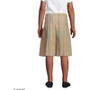 Lands’ End School Uniform Girls Solid Pleated Skirt Below the Knee(Khaki)