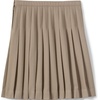 Lands’ End School Uniform Girls Solid Pleated Skirt Below the Knee(Khaki)