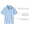 School Uniform Kids Short Sleeve Rapid Dry Polo Shirt(Blue)