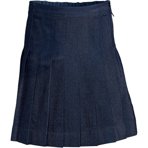 Lands’ End School Uniform Girls Solid Pleated Skirt Below the Knee(Academic Classic Navy)