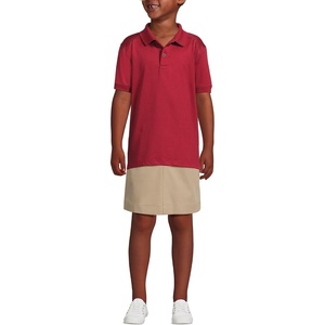 School Uniform Kids Short Sleeve Rapid Dry Polo Shirt(Garnet)