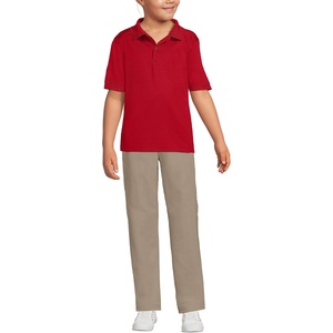 School Uniform Kids Short Sleeve Rapid Dry Polo Shirt(Red)