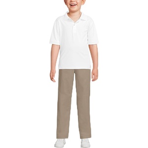 School Uniform Kids Short Sleeve Rapid Dry Polo Shirt(White)
