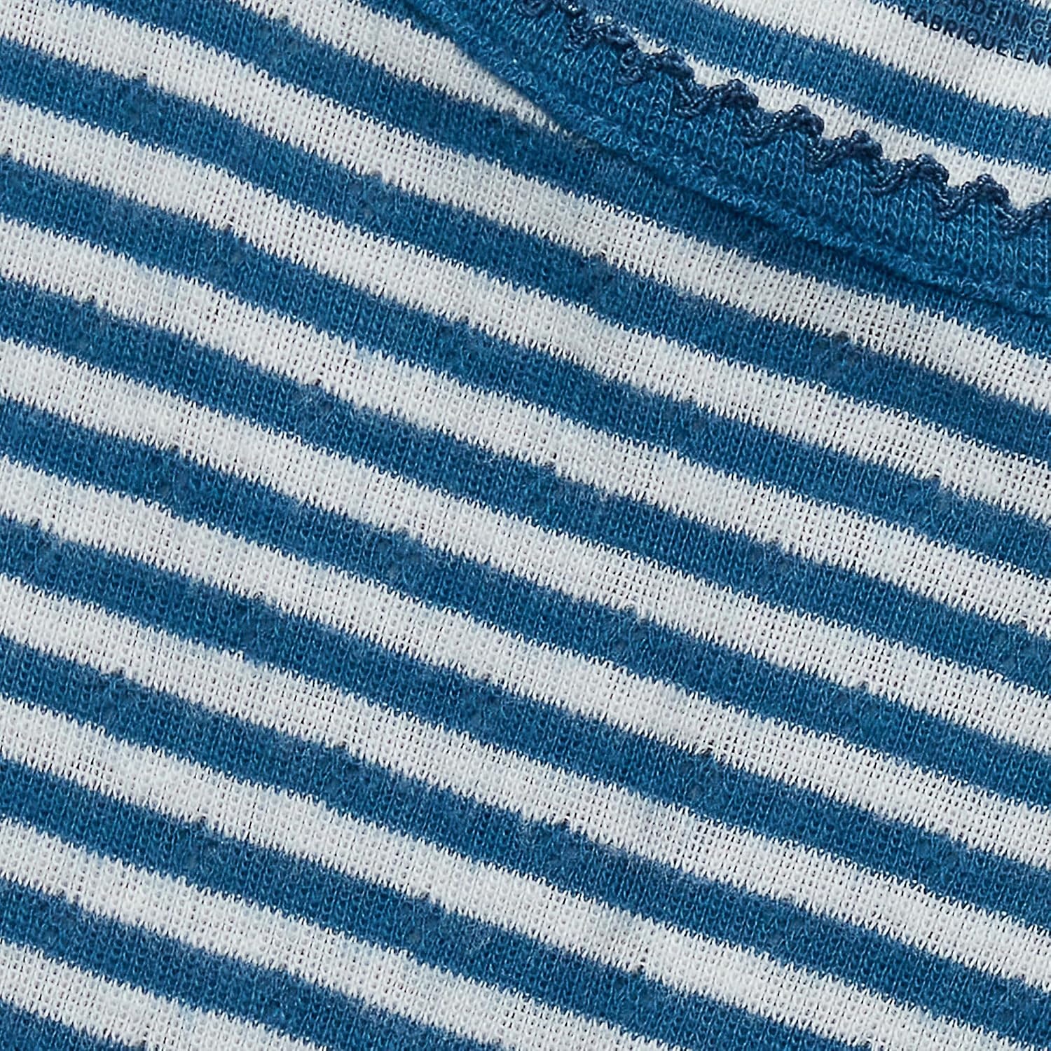image:imageLands End Girls Long Sleeve Pointelle Knit ShirtDark Navy Stripe