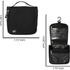 Lands’ End Small Hanging Toiletry Bag for Travel, Canvas Hanging Dopp Kit Hygiene Bag (Navy)(Black)