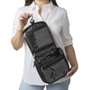 Lands’ End Small Hanging Toiletry Bag for Travel, Canvas Hanging Dopp Kit Hygiene Bag (Navy)(Black)