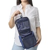 Lands’ End Small Hanging Toiletry Bag for Travel, Canvas Hanging Dopp Kit Hygiene Bag (Navy)(Navy)