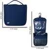 Lands’ End Small Hanging Toiletry Bag for Travel, Canvas Hanging Dopp Kit Hygiene Bag (Navy)(Navy)