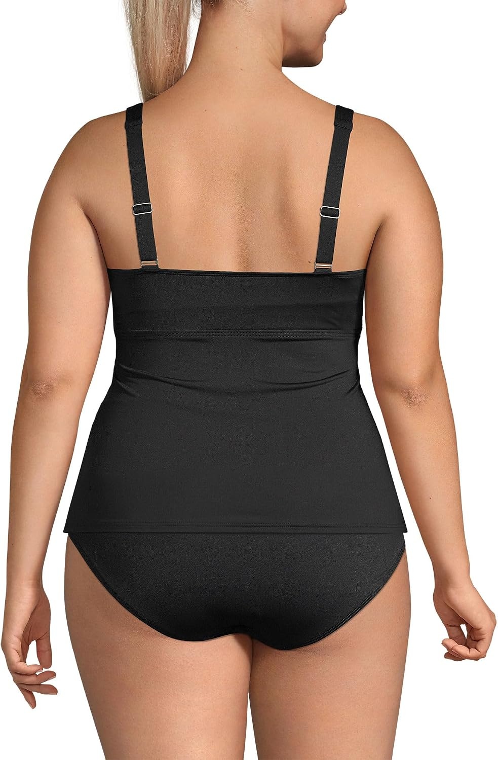 image:imageLands End Womens Chlorine Resistant Wrap Tankini Swimsuit Top