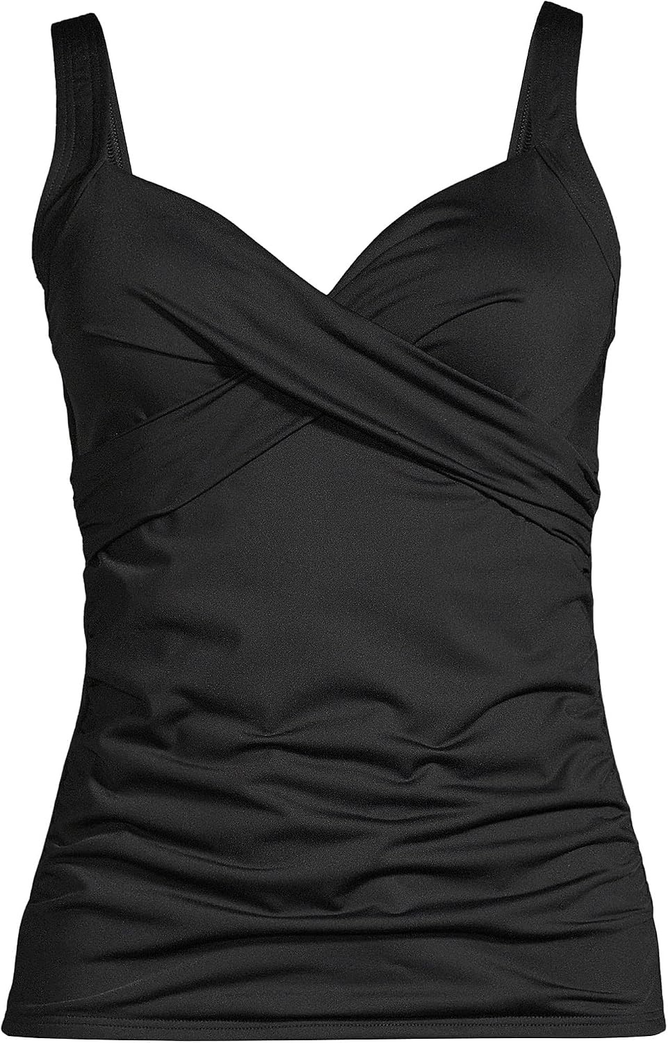 image:imageLands End Womens Chlorine Resistant Wrap Tankini Swimsuit Top