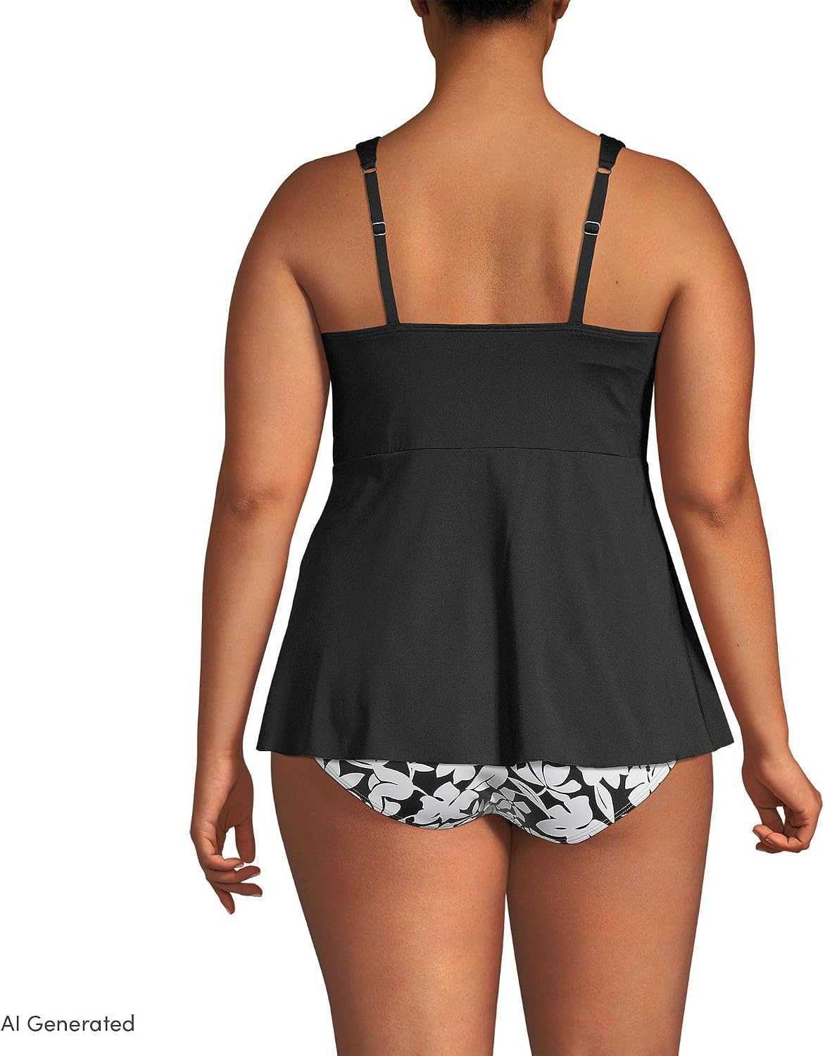 image:imageLands End Womens Flutter Tankini TopBlack