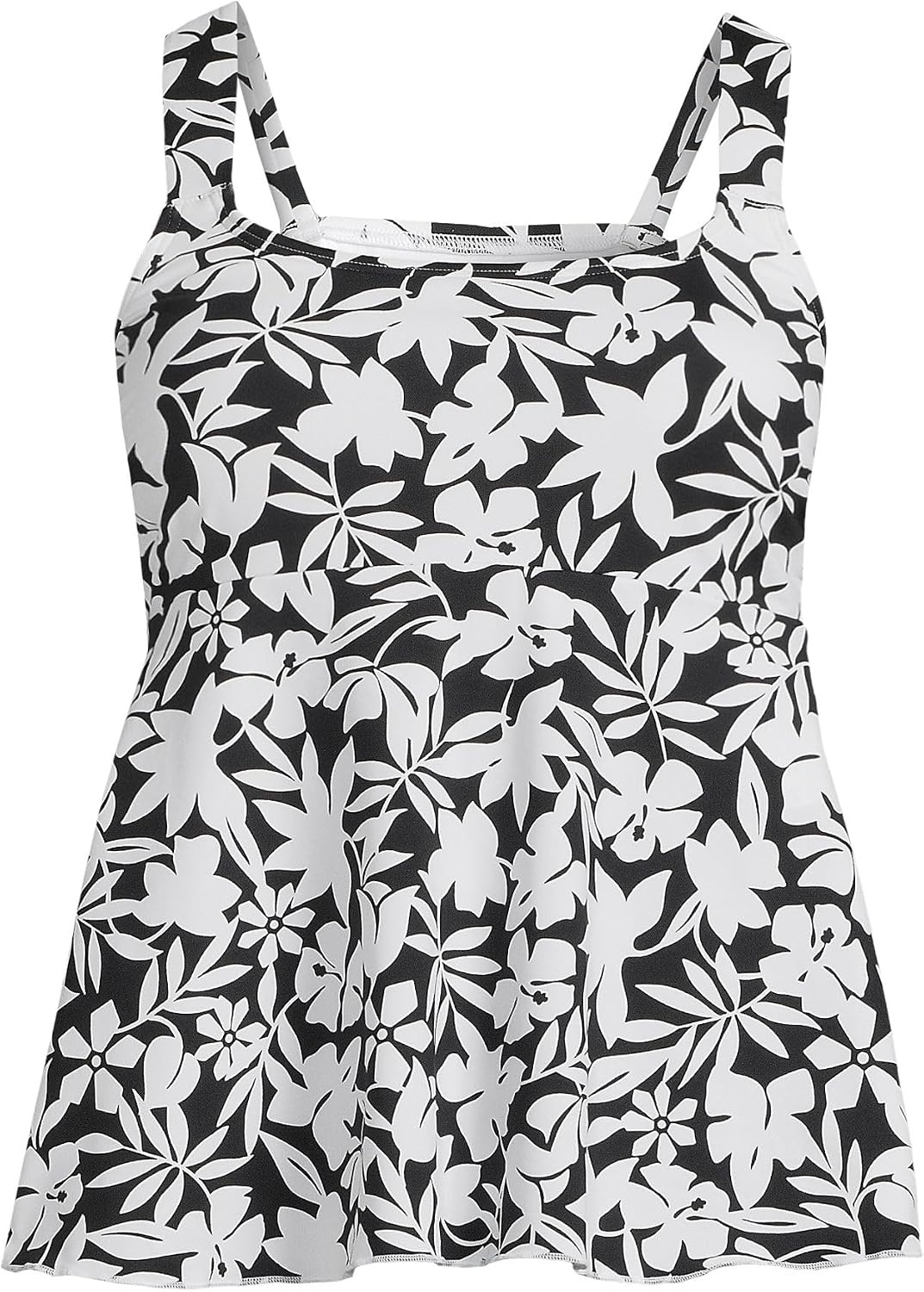image:imageLands End Womens Flutter Tankini TopBlack Havana Floral