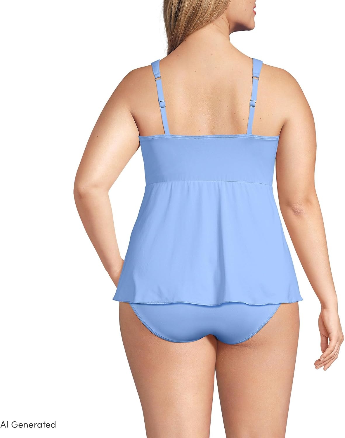 image:imageLands End Womens Flutter Tankini TopClear Blue Sky