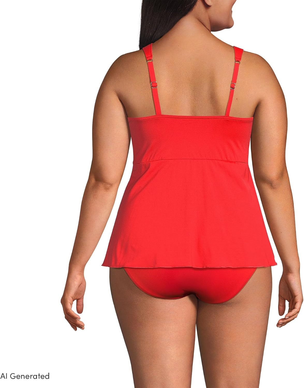 image:imageLands End Womens Flutter Tankini TopDaylily Red