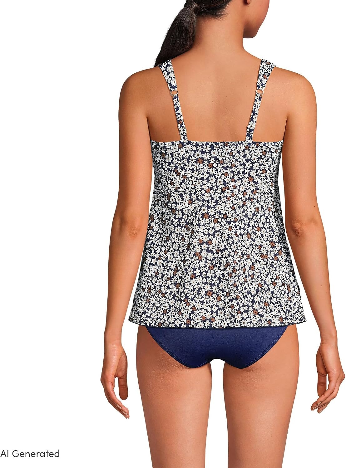 image:imageLands End Womens Flutter Tankini TopDeep Sea Navy Ditsy Floral
