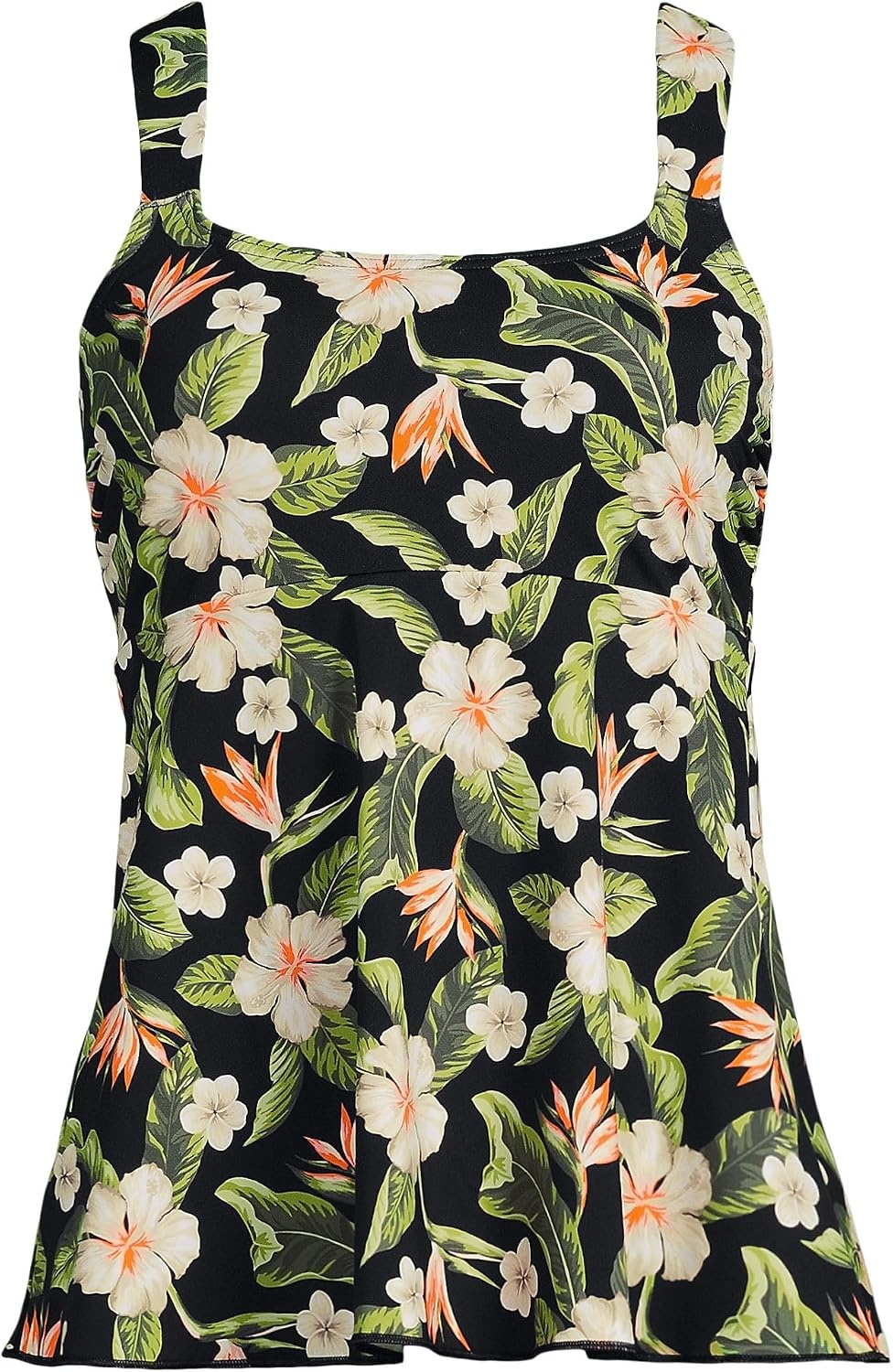 image:imageLands End Womens Flutter Tankini TopHibiscus FloralBlack