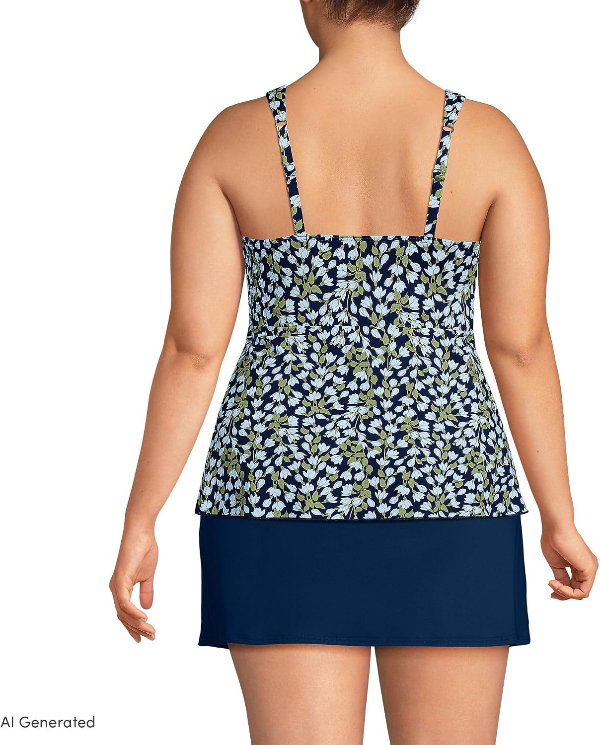 image:imageLands End Womens Flutter Tankini TopNavy Mini Bloom Floral