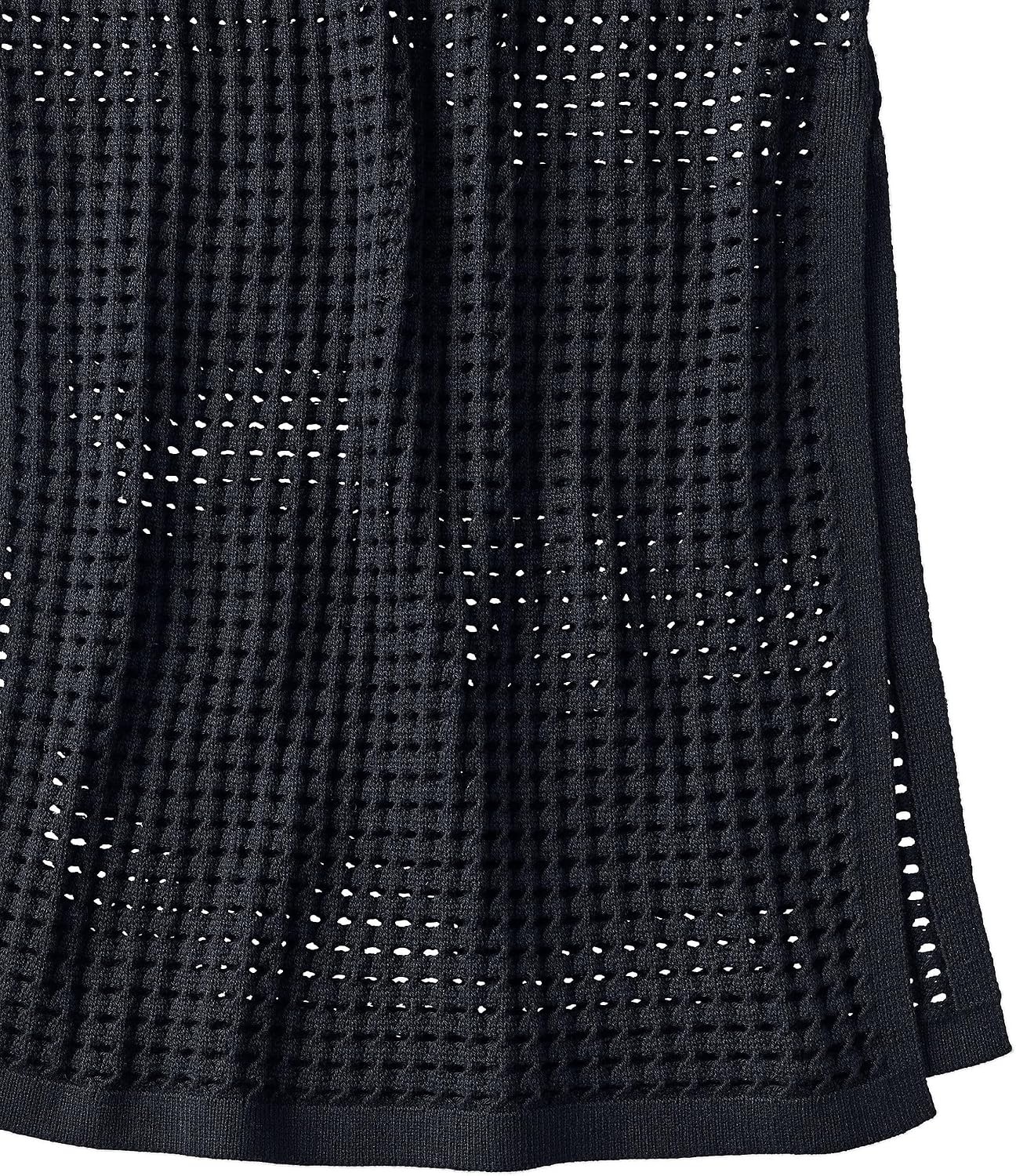 image:imageWomens Cotton Open Knit Maxi Swim Coverup SkirtBlack