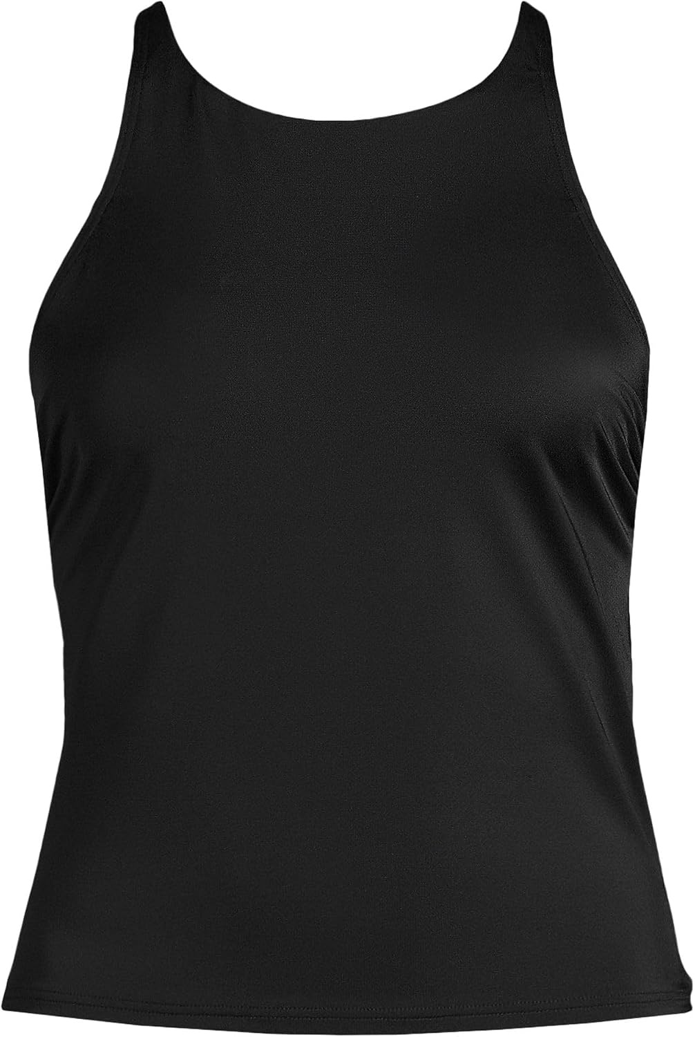 image:imageWomens Tugless High Neck Strappy Back Tankini Swimsuit TopBlack