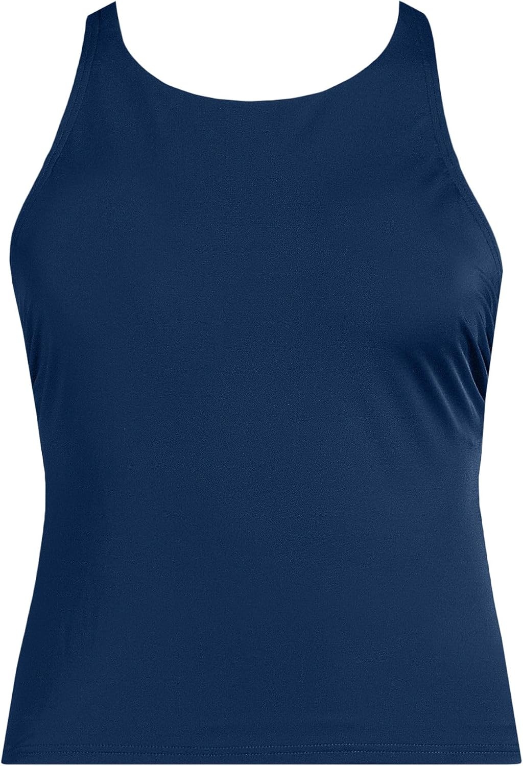image:imageWomens Tugless High Neck Strappy Back Tankini Swimsuit TopDeep Sea Navy