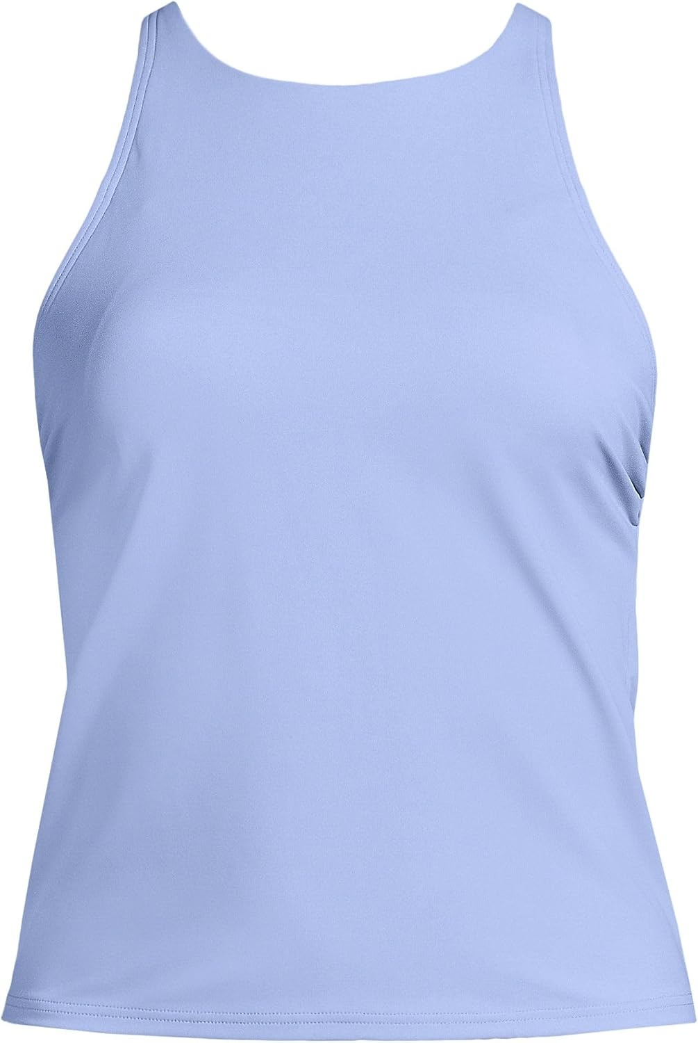 image:imageWomens Tugless High Neck Strappy Back Tankini Swimsuit TopSoft Cloud Blue