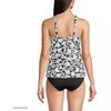 Lands’ End Women’s Flutter Tankini Top(Black Havana Floral)