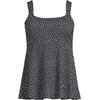 Lands’ End Women’s Flutter Tankini Top(Black Mini Dot)