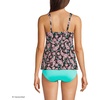 Lands’ End Women’s Flutter Tankini Top(Black Multi Paisley Floral)