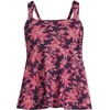 Lands’ End Women’s Flutter Tankini Top(Blackberry/Strawberry Jacobean)
