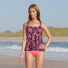 Lands’ End Women’s Flutter Tankini Top(Blackberry/Strawberry Jacobean)