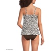 Lands’ End Women’s Flutter Tankini Top(Brown Mini Tropic Leaves)