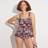 Lands’ End Women’s Flutter Tankini Top(Burgundy Island Scenic)