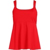 Lands’ End Women’s Flutter Tankini Top(Daylily Red)