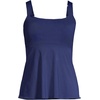 Lands’ End Women’s Flutter Tankini Top(Deep Sea Navy)