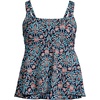 Lands’ End Women’s Flutter Tankini Top(Deep Sea Navy Adorn Floral)